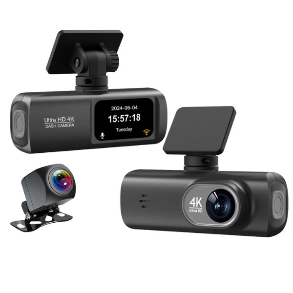 Dashcam Caméra de voiture WiFi Connectée avec Commande Vocale