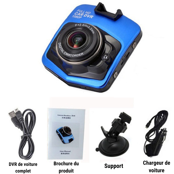 Dashcam voiture HD 1080p à grande angle vision