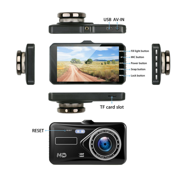 Dashcam Caméra Embarquée de Voiture avec Écran Tactile